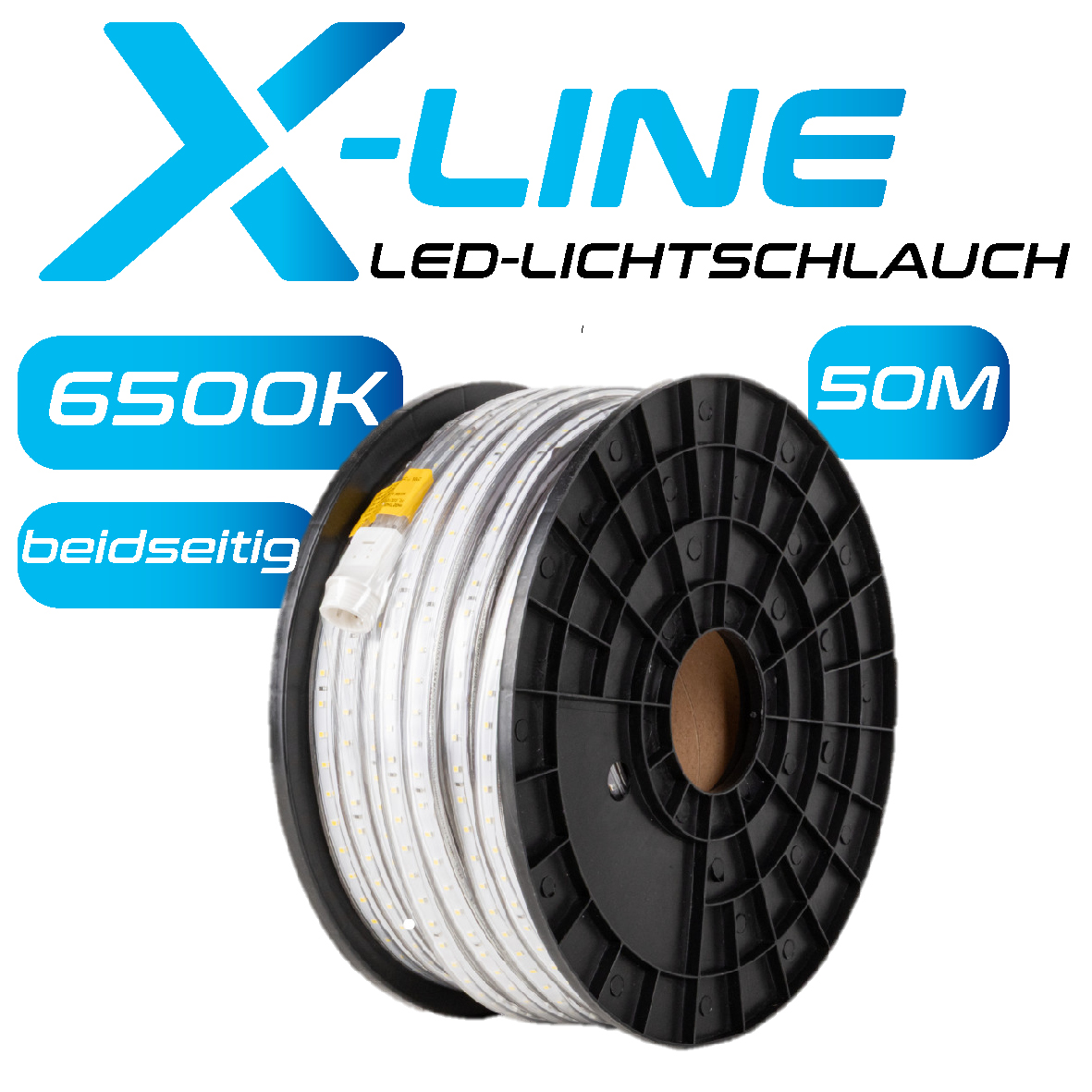 X-LINE LED-Lichtschlauch auf Rolle - Varianten mit 50 m 6500K