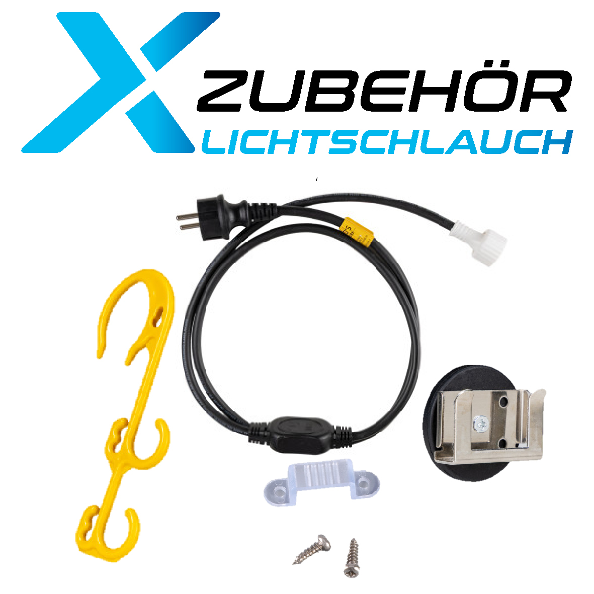 Anschluss- und Befestigungszubehör für X-LINE LED-Lichtschläuche