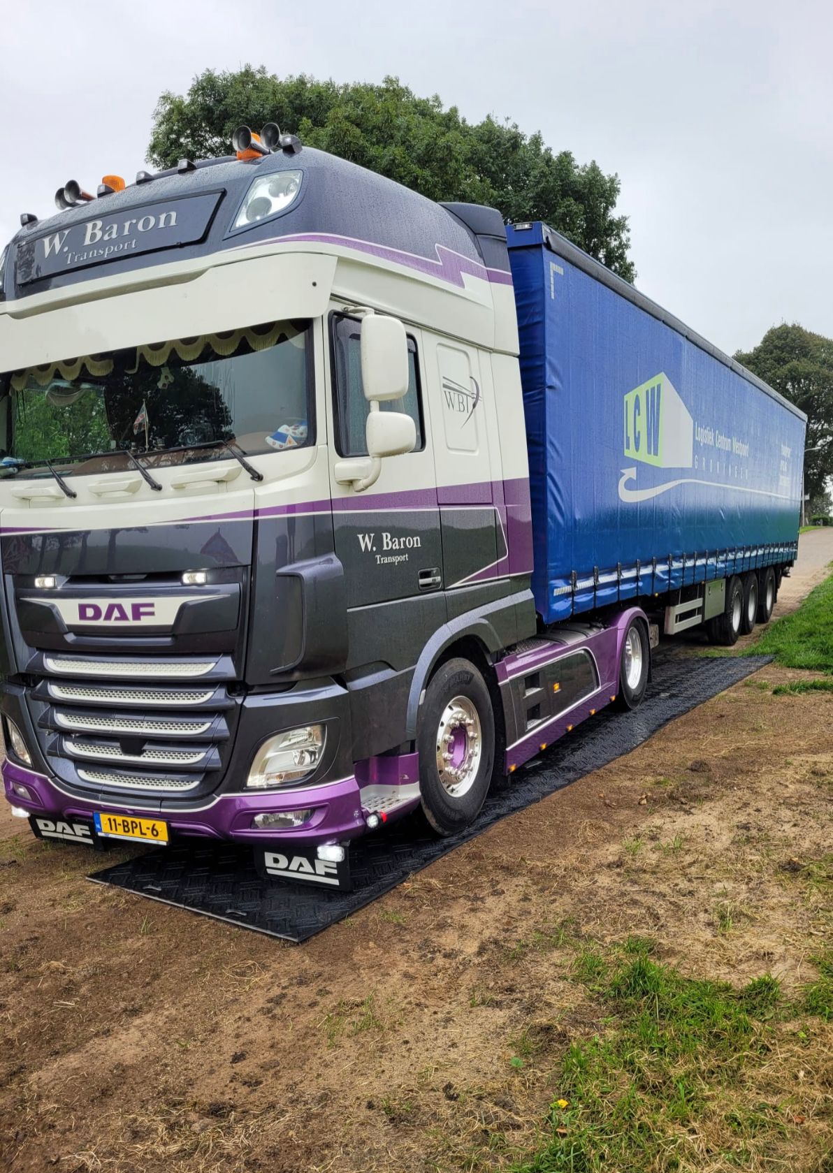 X20-LIne 20mm Fahrplatten auf eine Windkraftanlagen Zufahrt für ein 40t LKW